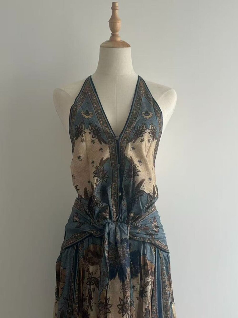 Zimmermann Ascension Plunge Halter Maxi in Blue - Picture 5 of 16